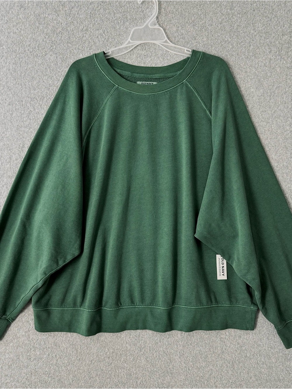 Old Navy Sweatshirt Womens 3X SoComfy Green Fleece Classic Length Relaxed NWT